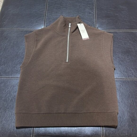 CALIA Women's Ottoman Sleeveless 1/4 Zip Shirt - Picture 7 of 12